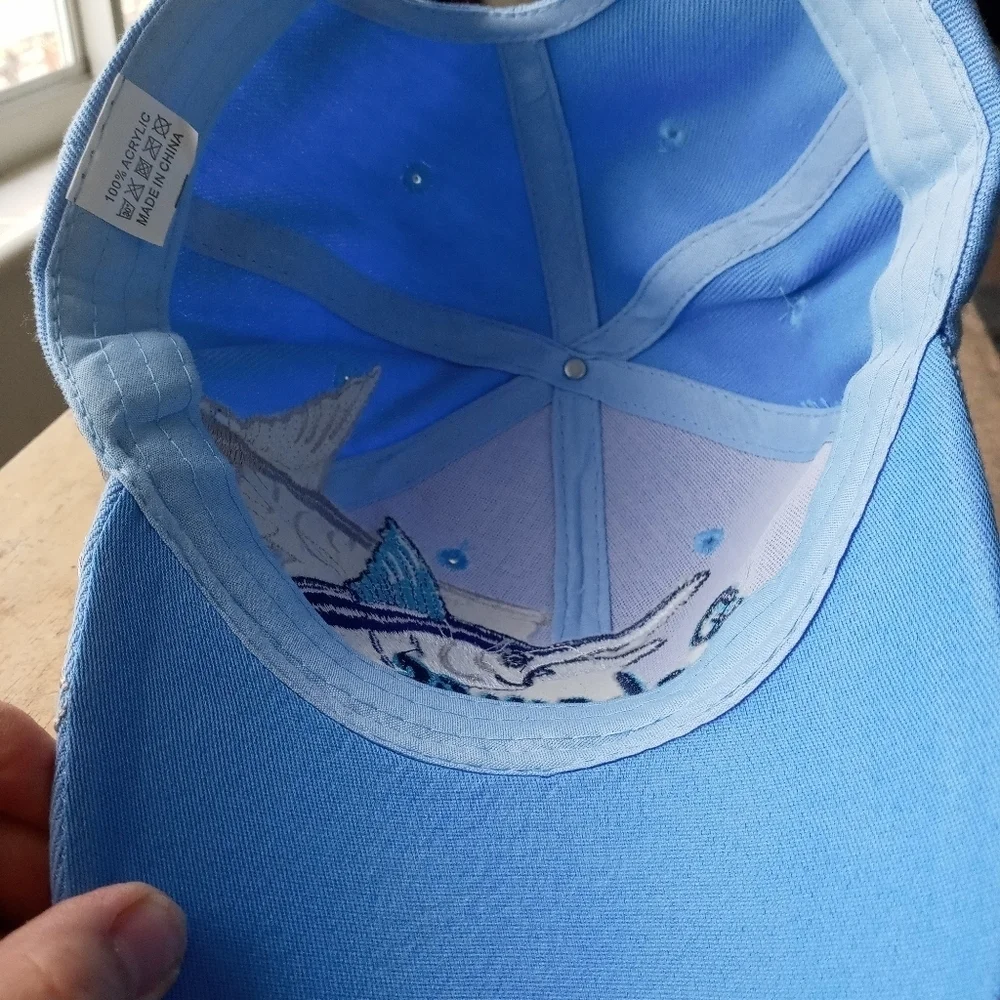 Island Dreams Bahamas Blue Embroidered Marlin Adjustable Cap Hat